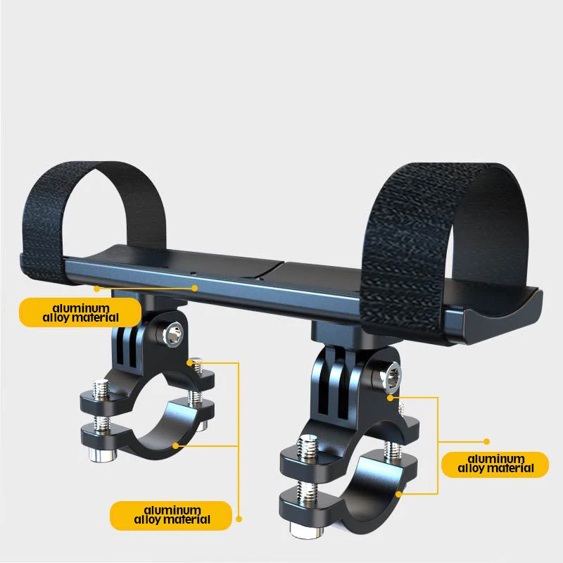 Universal Adjustable Motorcycle & Bicycle Speaker Holder with Light Bracket Waterproof, Shockproof Mount for Handlebar