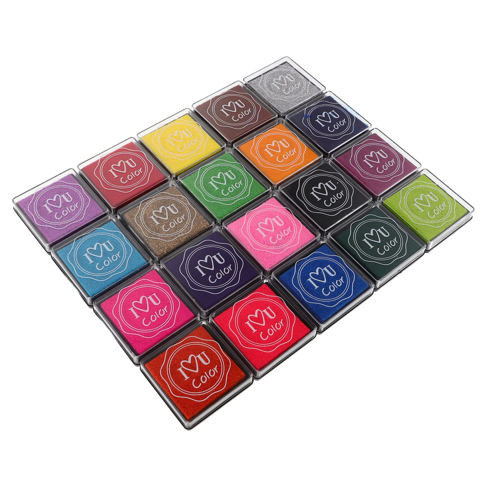 

20pcs Children'S Fingerprint Ink Pad Set Washable Bright Color Craft Art Supplies For Kids Handprint Stamping Scrapbooking