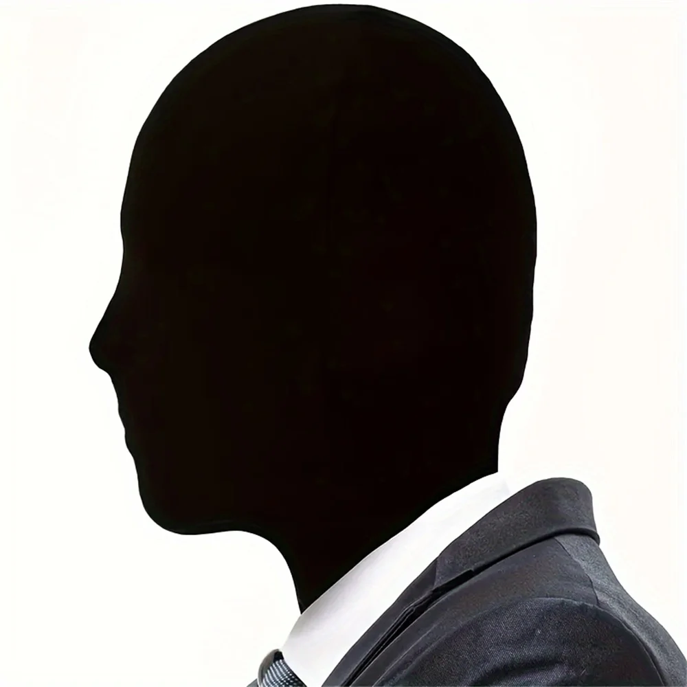 1pc/3pcs/6pcs, Breathable Pure Black Headgear Mask, Halloween Christmas Cosplay Costume Props,Full Face Faceless Masquerade Mask