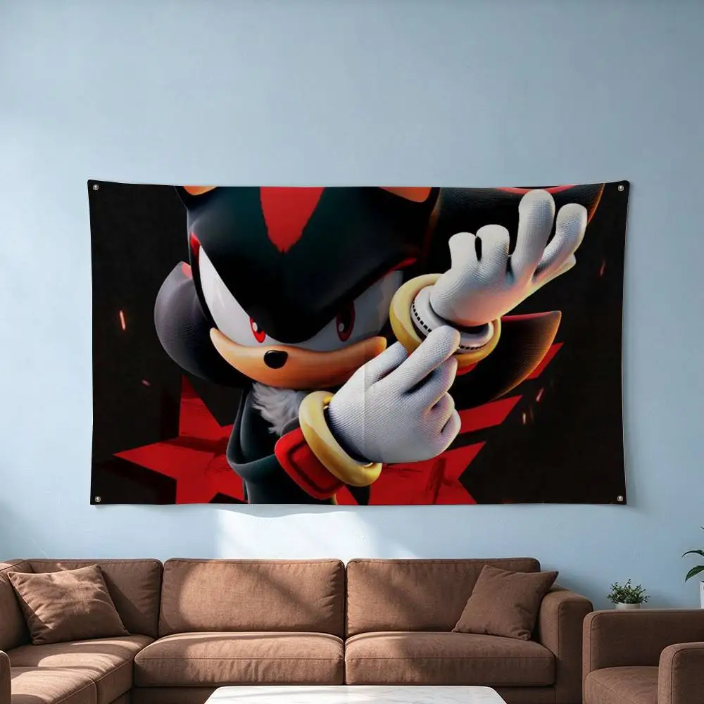 Shadows Sonics-Hedgehog-G  Flags for Bedrooms Home Decor Items Outdoor Decors Garage Decoration Flaga