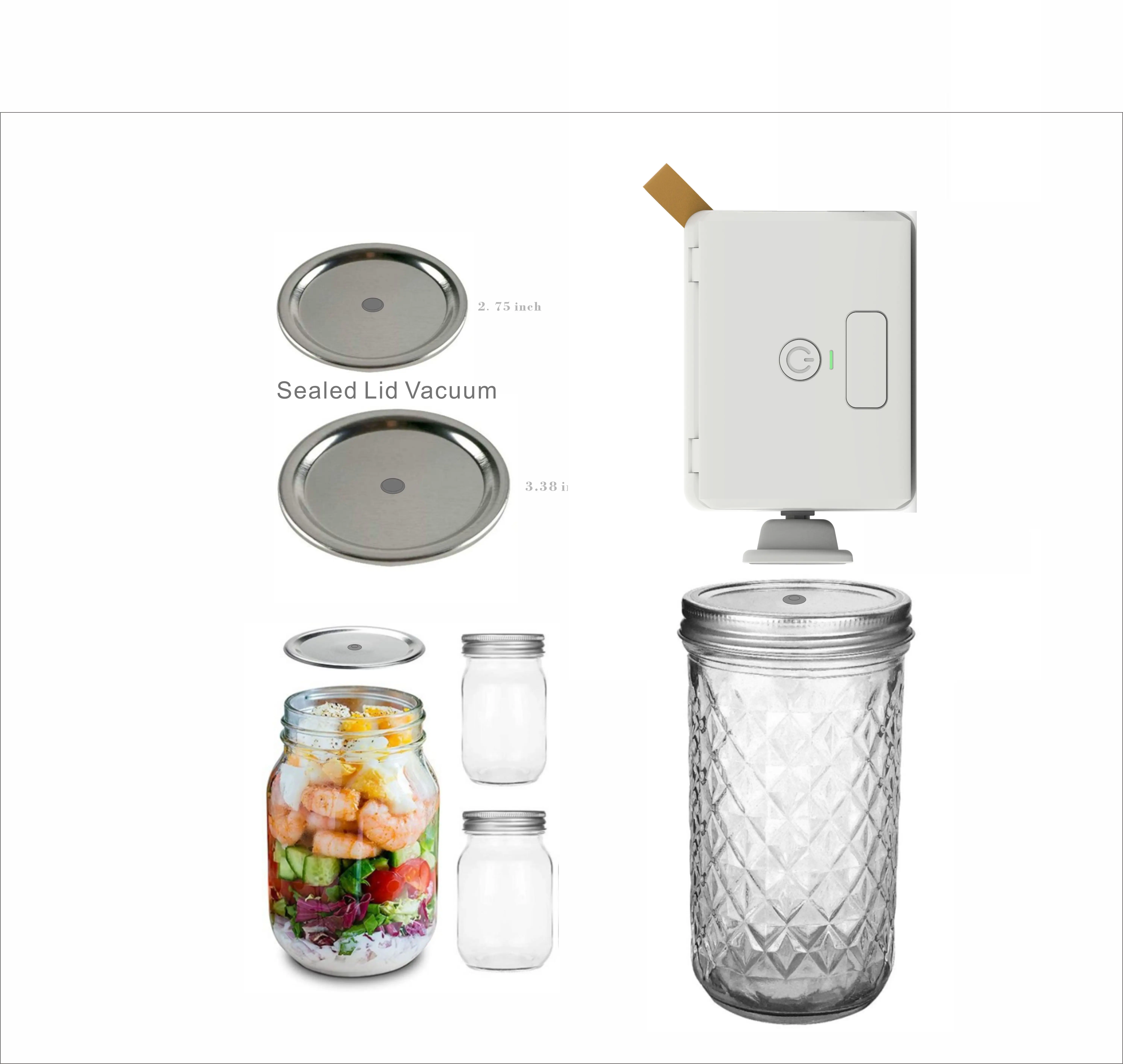 

Vegetable Packing Machine Food Storage Sealer Plastic Bags Sealing Handheld Kitchen Vacuum Sealer with Inflation Pump and Cutter