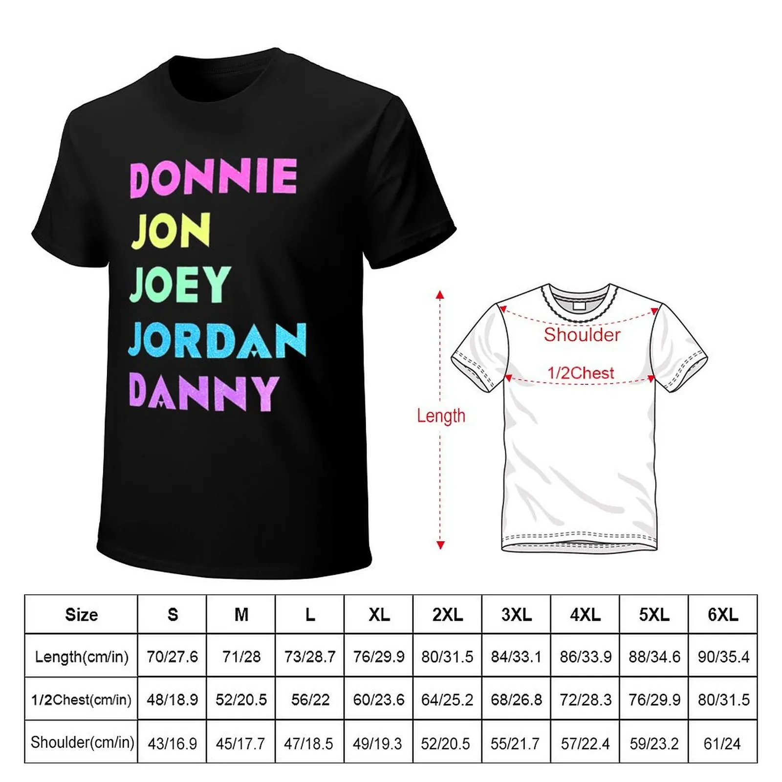 NKOTB Bling Name T-Shirt Plus Size Short Sleeve T-Shirt
