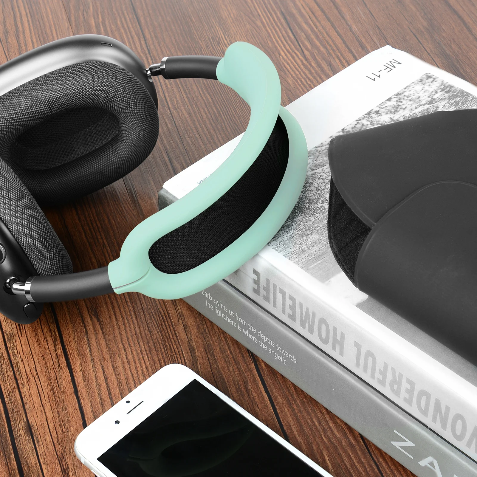 Geekria Silicone Headband Cover Compatible with AirPods Max Headphones, Head Cushion Pad Protector, Replacement Repair Part