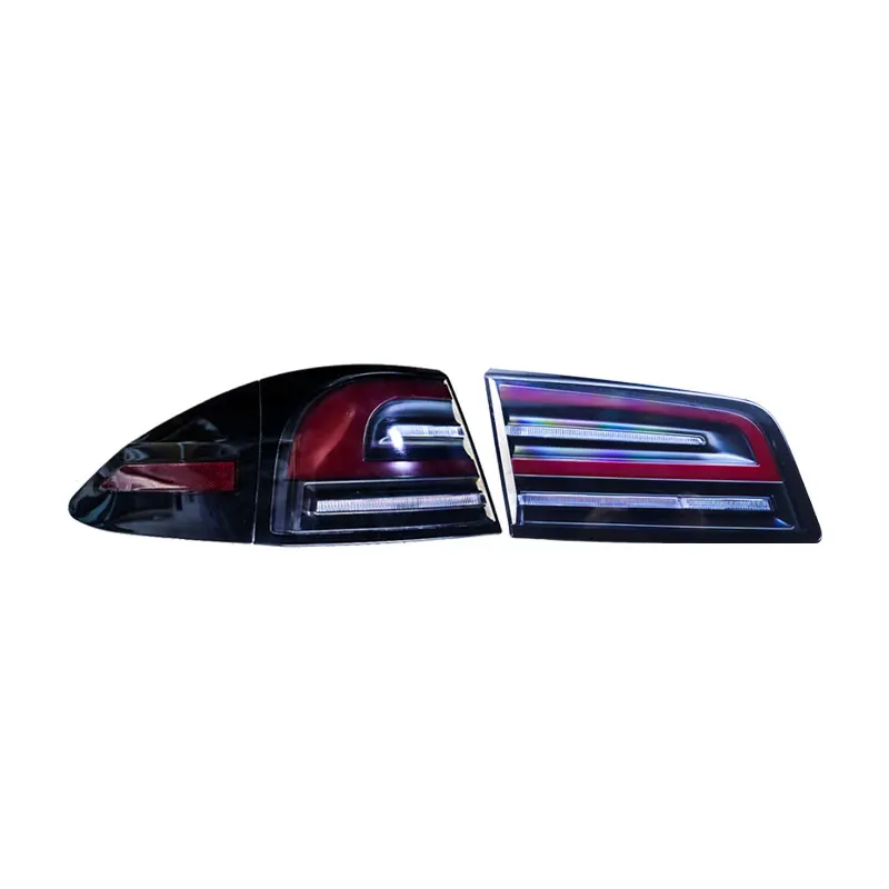 

For Upgrade And Replacement LED Car Taillights For 2014-2019 Model S New Model Red Lens Color2025