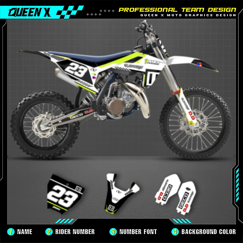 Queen X MOTOR Graphics Stickers Decal Kits For Husqvarna TC85 2018 2019 2020 2021 2022 2023 003 view 2