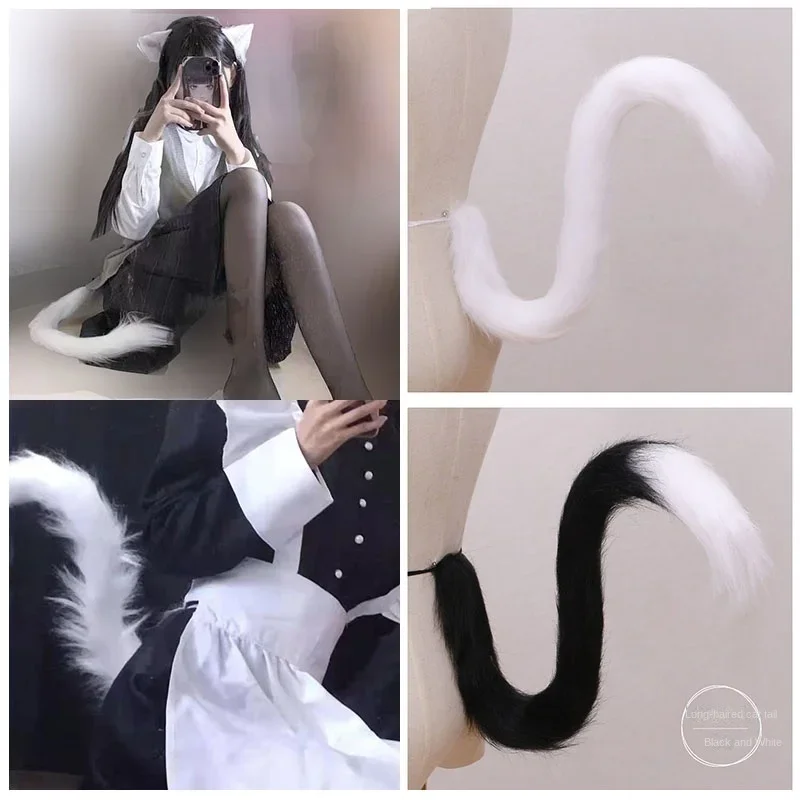 

Cosplay Simulated Breakable Plush Animal Tail Halloween Party Performance Cat Ears Headband Cat Tail Accessories Set