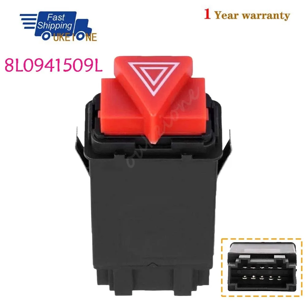 8L0941509L For Audi A3 8L1 1996-2003 Warning Emergency Hazard Light Control Flasher Switch Button Car Accessories 8L0 941 509L