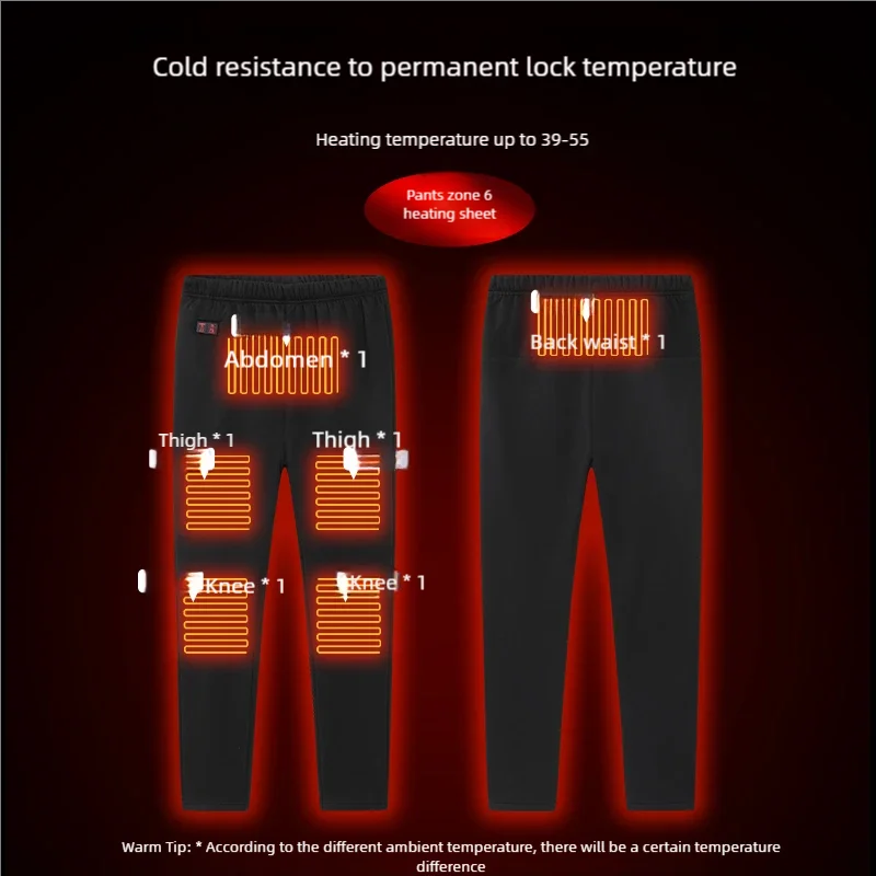 USB Electric Heated Thermal Underwear Set Man Thermal Long Sleeve