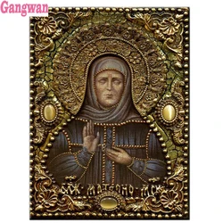 Diamond Embroidery Matrona Pattern Religion Icons Diamond Mosaic Painting DIY 5D  Craft Crystal Rhinestones Sale Decoration art