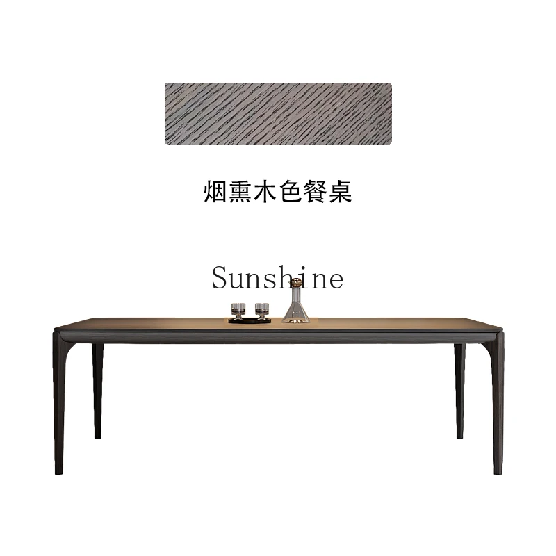 Italian minimalist solid wood dining table household small apartment rectangular, modern simplicity light luxury high sense