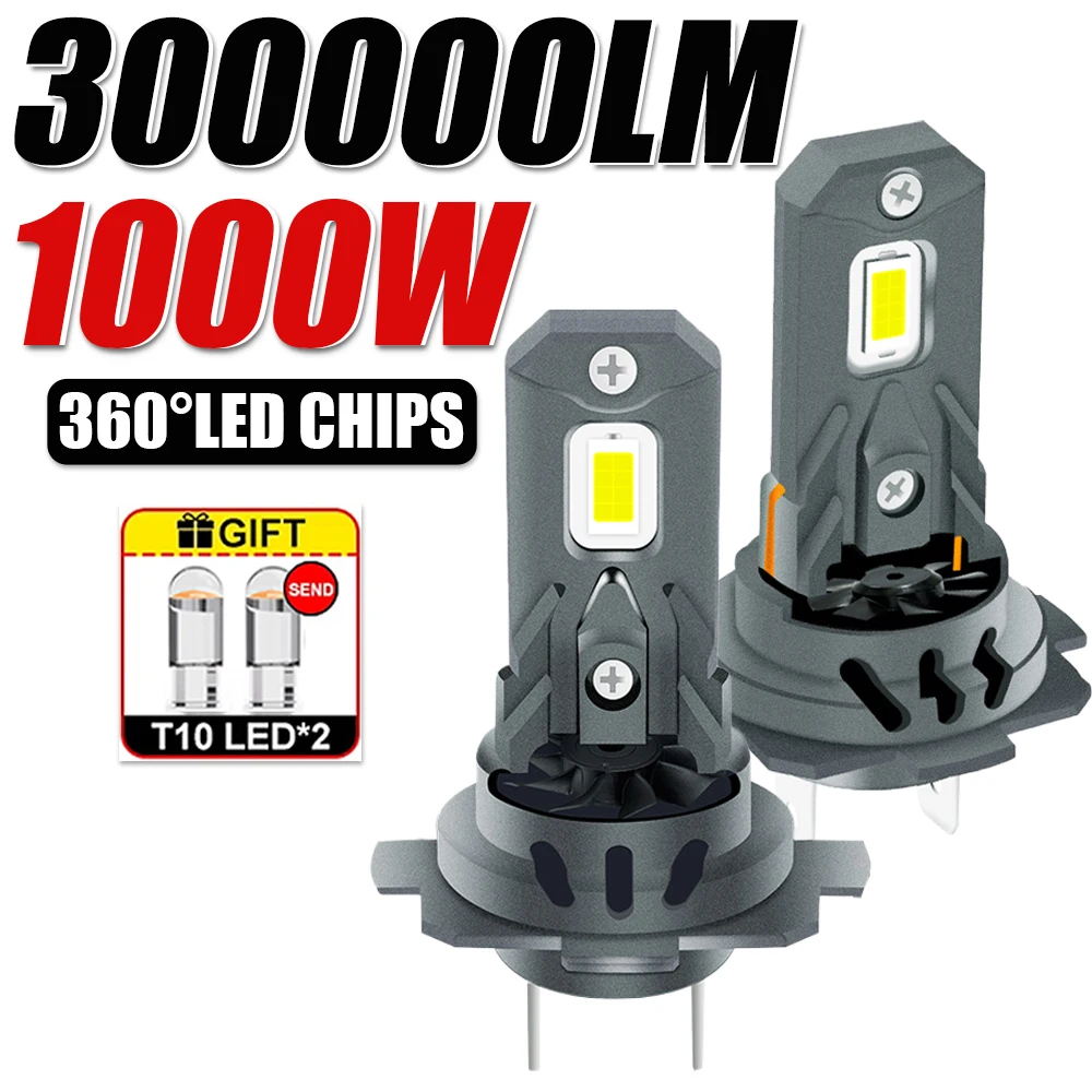 

H7 LED Headlight Bulb Mini Wireless 1000W 300000LM 6500K CSP Car Headlamp Auto Diode Lamps Turbo Led 12V Automobil