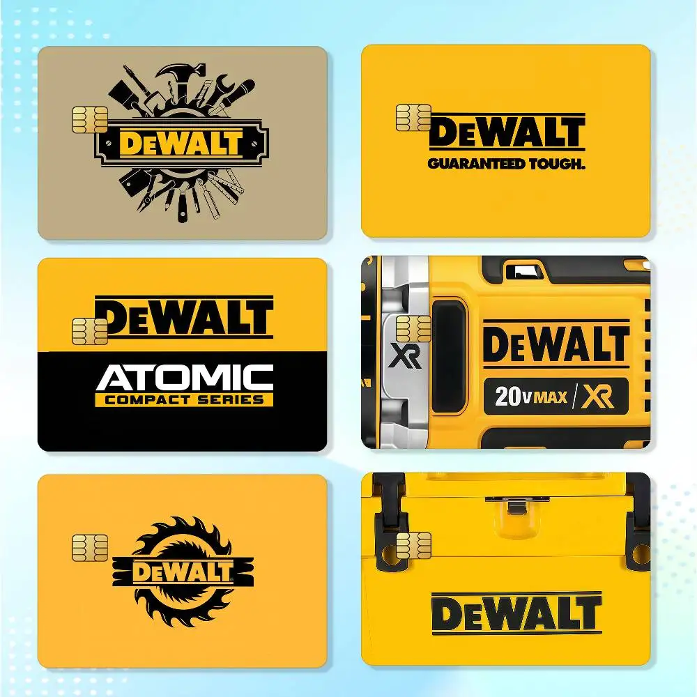 Tool Brand D-DEWALT-S Matte Card Stickers For Credit Cards Debit Cards And Transit Cards 4Pcs
