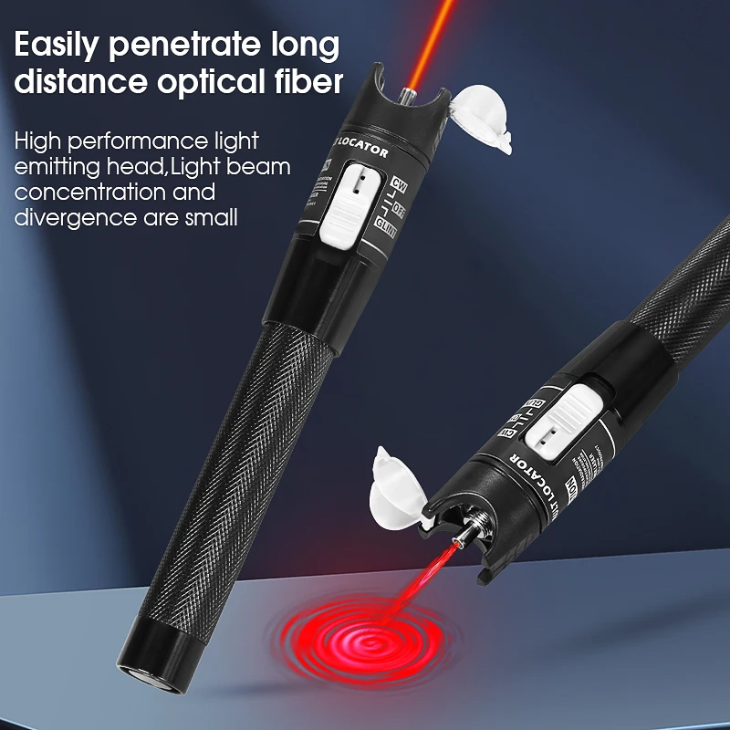 COMPTYCO AUA-80 80MW visual fault locator Fiber optic red light pen Red light source test pen VFL 80KM with FC-LC adapter