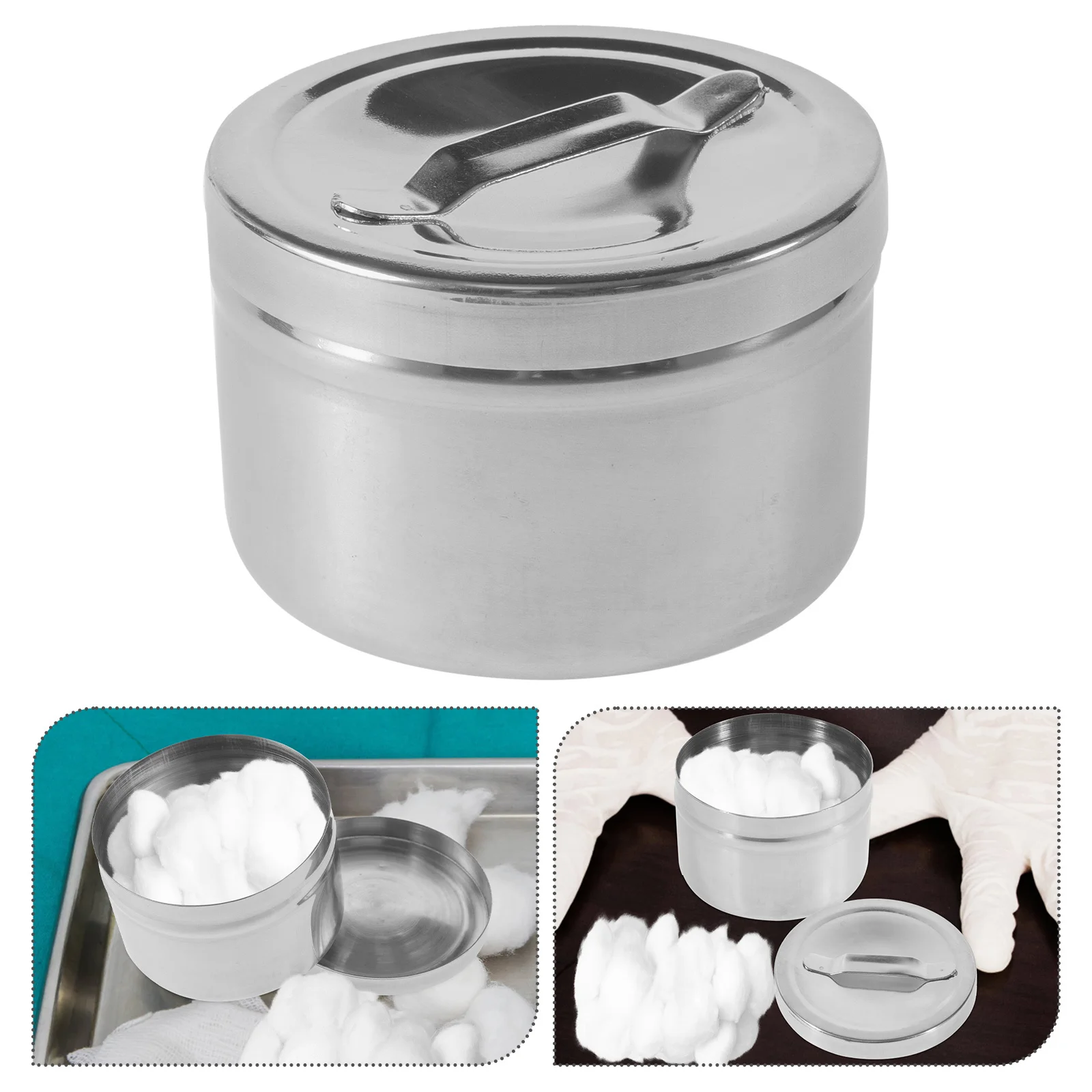 

Stainless Steel Alcohol Storage Jar Cotton Container Leakproof Large Capacity Lab Supplies Laboratory Container With Lid For