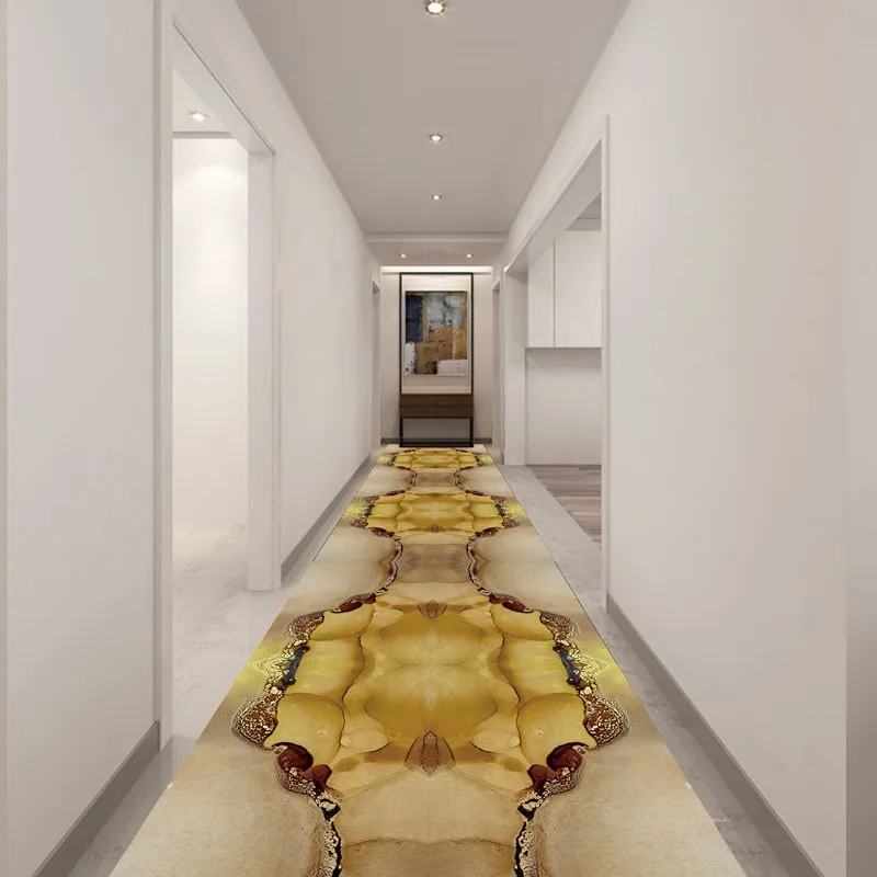 

Reese Lobby Carpets Long Rugs Hallway Home Corridor Aisle Abstract Aerial View Of Land Beach Landscape Alcohol Ink Modern Decor