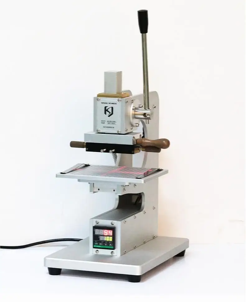 WT-90XTS Mini Digital Hot Foil Stamping Machine Gold Silver Foil Digital Leather Logo Embossed T Slot Hot Stamping Machine