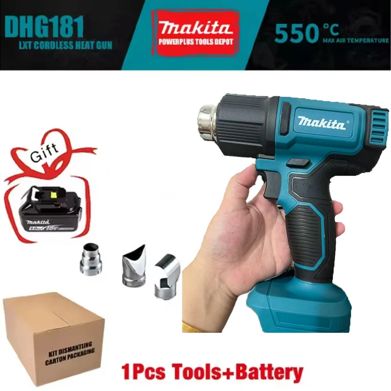 18vDHG181 pistolet thermique sans fil Rechargeable 18V LXT Lithium haute puissance soudage thermique ventilateur rétractable outils d'emballage pistolet à Air chaud
