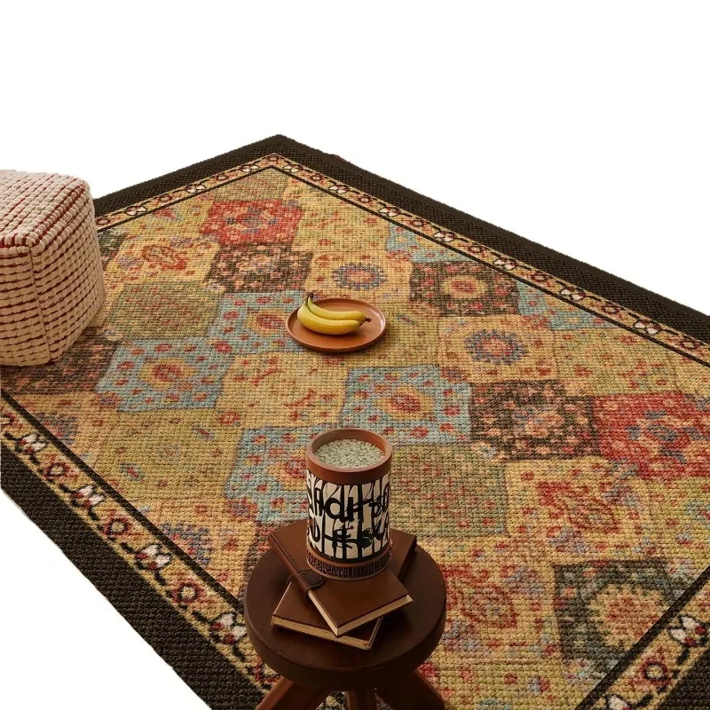Ethnic style carpet, coffee table blanket, household bedroom bedside blanket