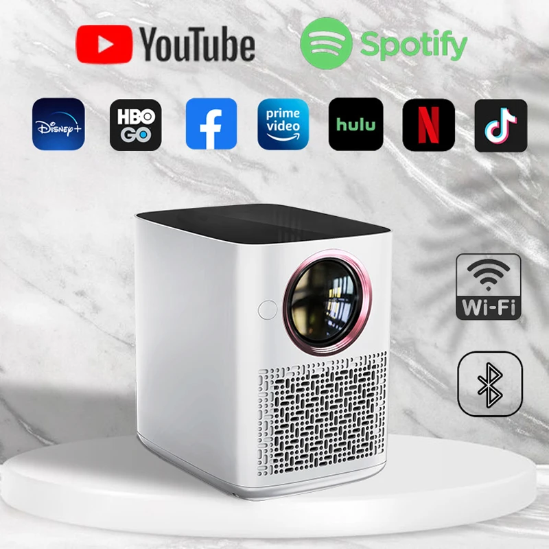 Vivicine Y3 1920X1080สำหรับ Android 9.0 Full HD 1080P โปรเจคเตอร์ LED,ฝุ่นแบบพกพา WIFI Video Beamer Projetor