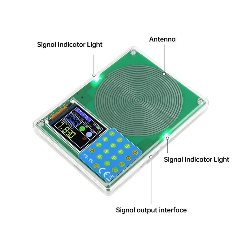 FG-300 DDS مولد إشارة 0.001 هرتز-200 كيلو هرتز 1.8 بوصة شاشة ملونة مولد إشارة موجة جيبية ، موجة مربعة ، موجة سن المنشار #6