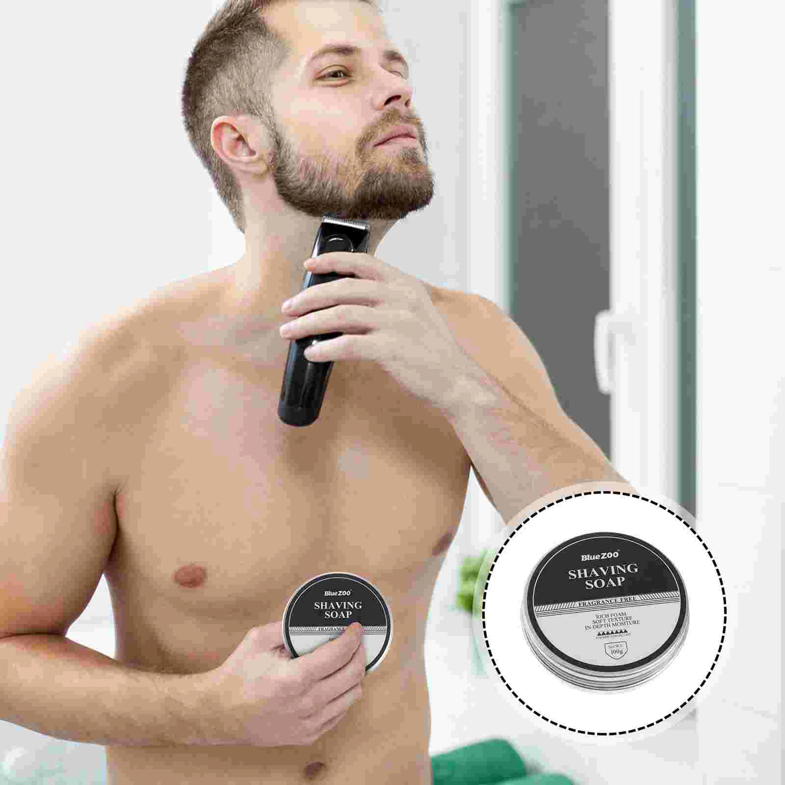 Shave Cream Beard Shaving Man Face Care Facial Organic Men's Soap Natural Male Not Stimulating