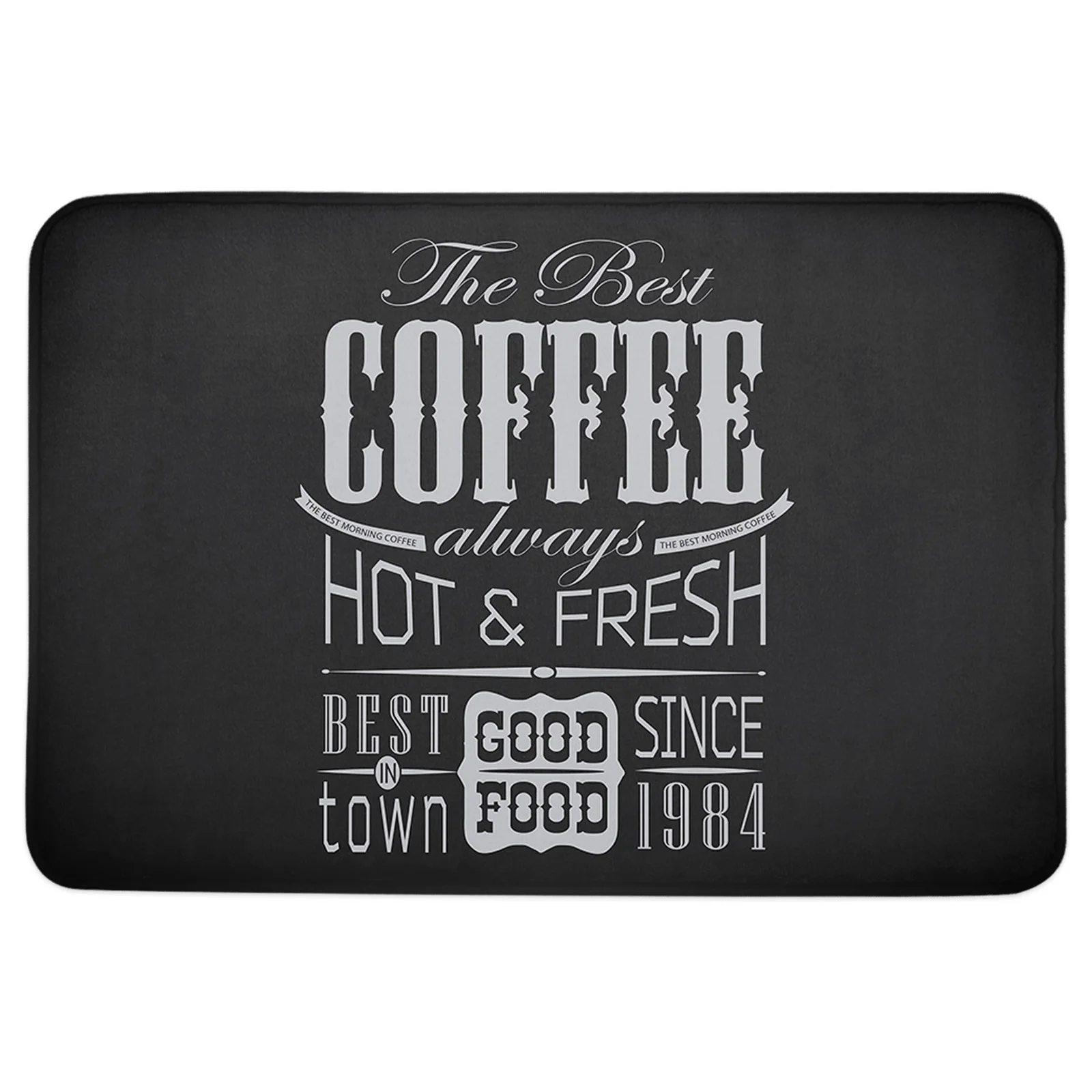 Coffee Label Blackboard Retro Style Bathroom Mat Corridor Carpet Kitchen Mat Entrance Door Mats Room Floor Prayer Rug Doormat