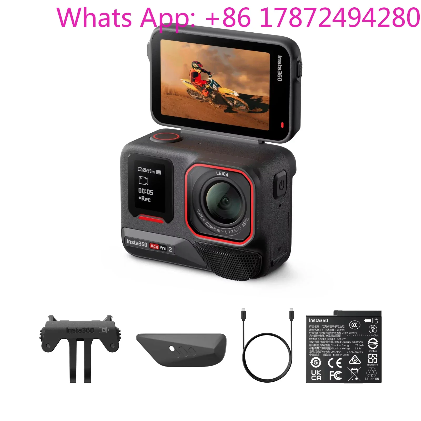 8K Waterproof 360 Ace Pro 2 Action Cam, Dual AI Chip, 1/1.3