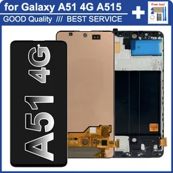 Super amoled lcd touch screen para samsung galaxy a51 a515f, peça de reposição