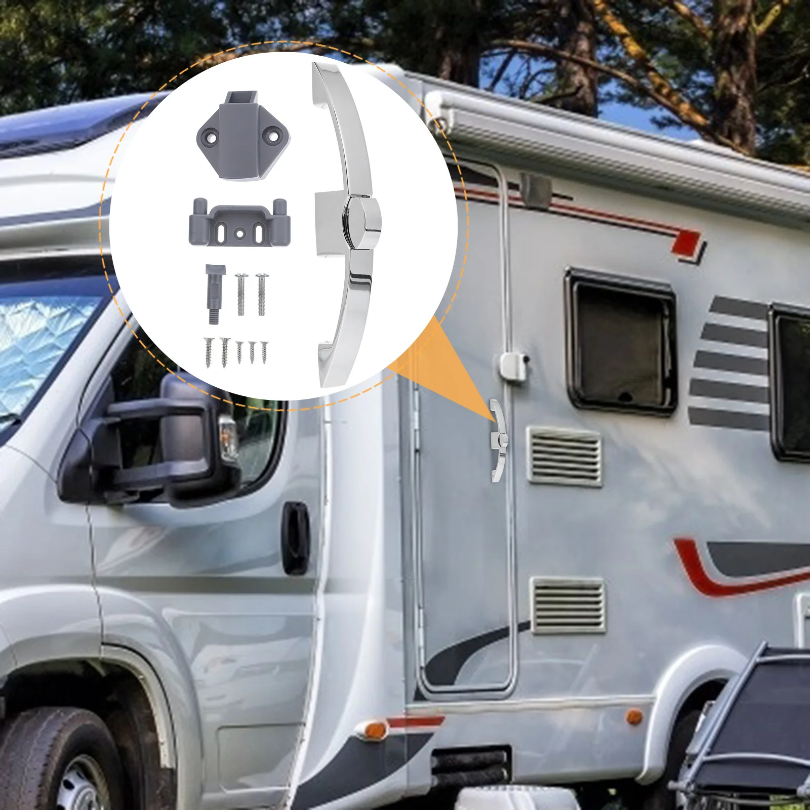 

1Pcs Button Lock for Cabinet Door Car Rv Furniture Drawer Wardrobe Zinc Alloy Secure Catch Lock Easy to Install Flexible Use