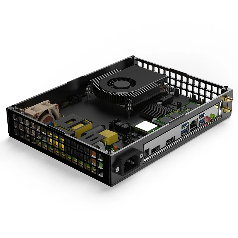 Lzmod 1.8L mini DC-MX2 Thin itx half-height chassis full aluminum alloy double-sided chamfer