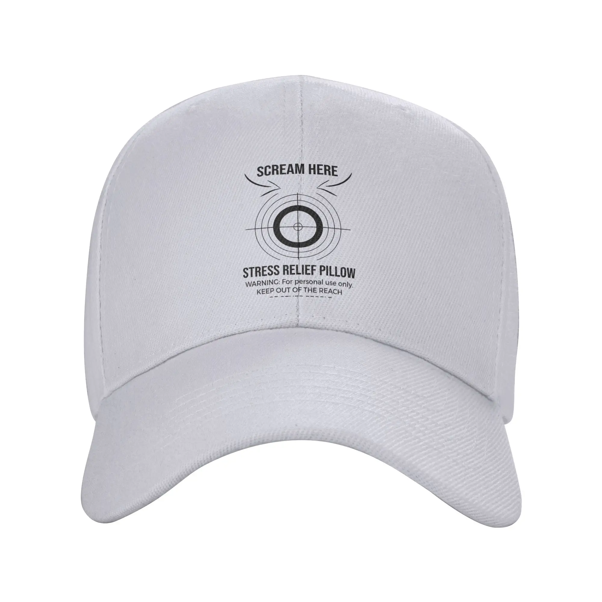 Fashion Scream Here Stress Relief For Personal Use Only Curved Brim Baseball Cap Shapes The Face Hats For Men