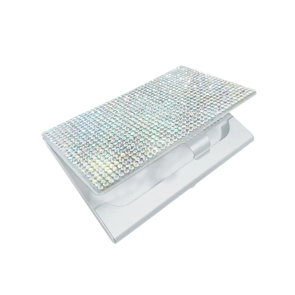 

Aluminum Alloy Diamond Metal Business Card Case 10-20 Sheets Capacity Snap Slim Business Card Case Small