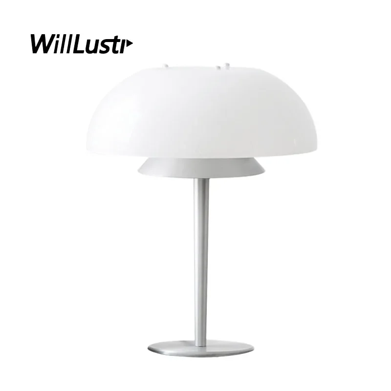 

Nordic Opal Glass Table Lamp Creative Jellyfish Desk Light Hotel Bar Living Room Study Bedside Office Modern Aluminum Lighting