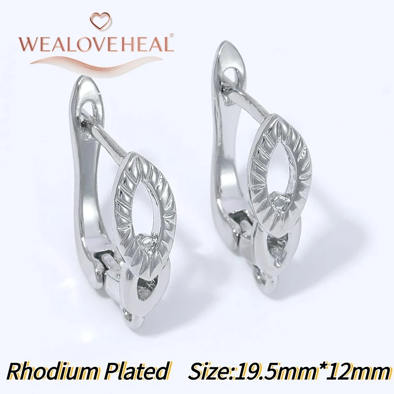 schmuckherstellung zubehör, Exquisite 18K vergoldete Messing-Blatt-Ohrringhaken, Pavé-Zirkon-Blumen-Französischer Ohrdraht mit Öse für DIY-Ohrhänger – Detail 25