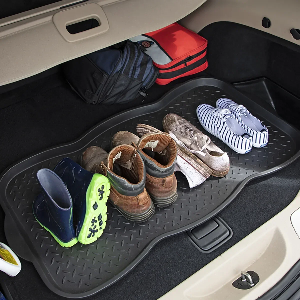 Plastic Shoe Tray, Multi-purpose Shoe and Boot Tray, Car Trunk Sundries Tray,Potted Pad Tray