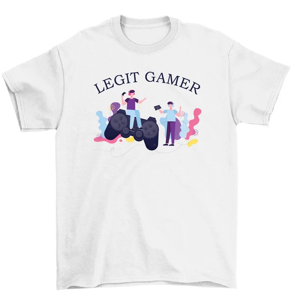 Legit Gamer T-Shirt Console Gaming Gift Tee Men Women High Quality 100%Cotton Short Sleeve