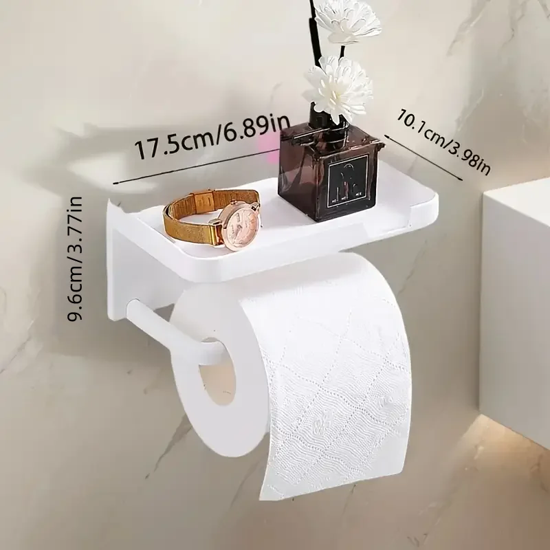 Immagine 7: Porta carta igienica per interni auto, supporto da parete per bagno, porta telefono multifunzione in carta per WC, portarotolo di asciugamani, camper, roulotte, camper