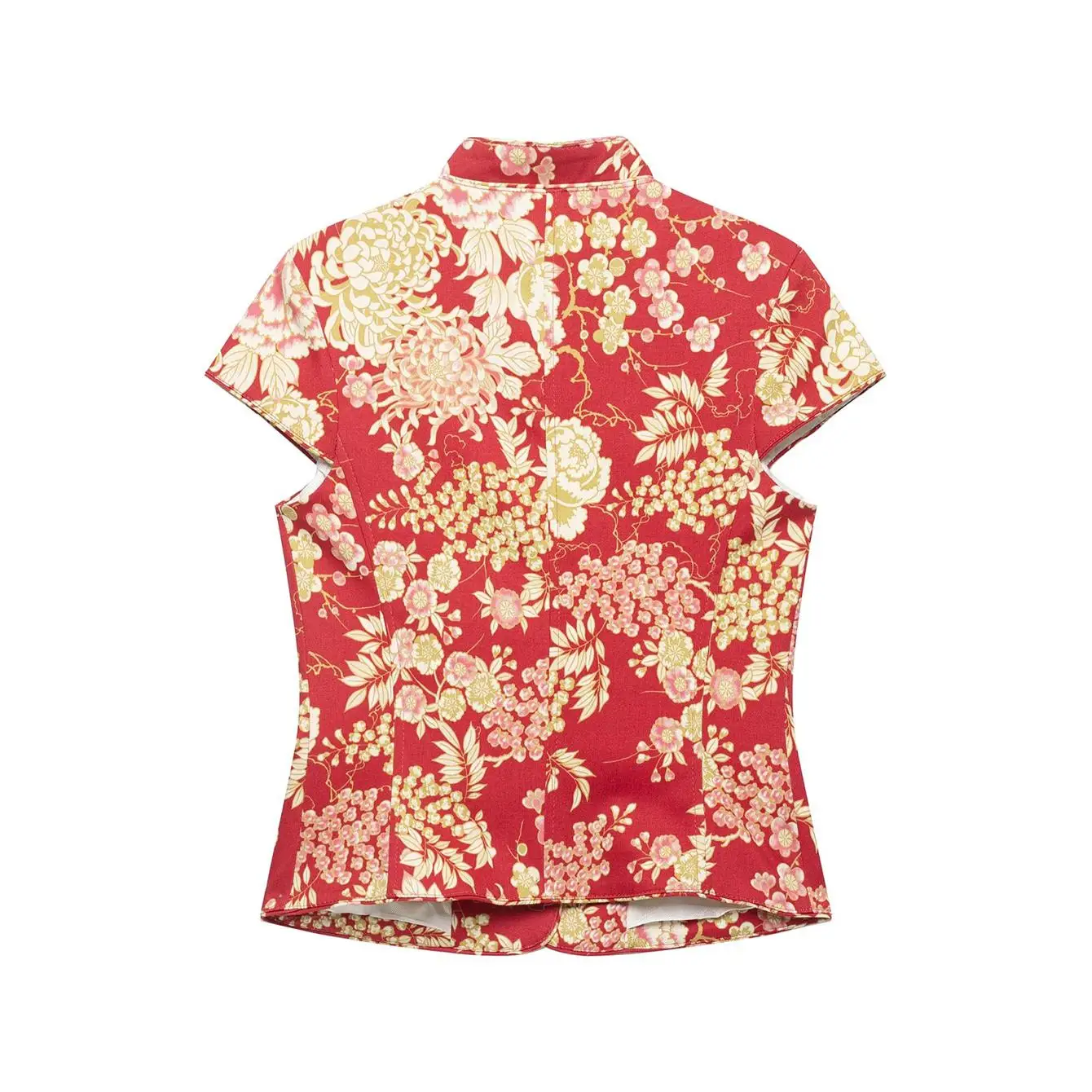 TFMLN Schicke Damen Freizeithemden Stehkragen Knopfleiste Kurzarm Slim-Fit Hemden Mode 2026 Sommer Herbst Hemden Streetwear – Detail 3
