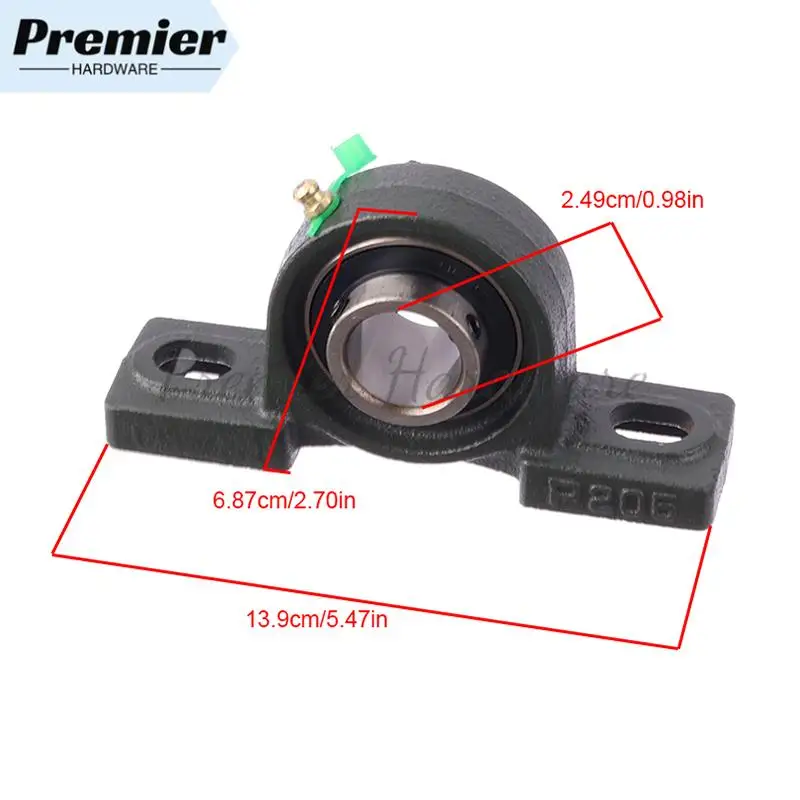Almofada de rolamento de esferas com parafuso duplo de furo de 20 mm: assento de suporte de eixo autoalinhante UCP205