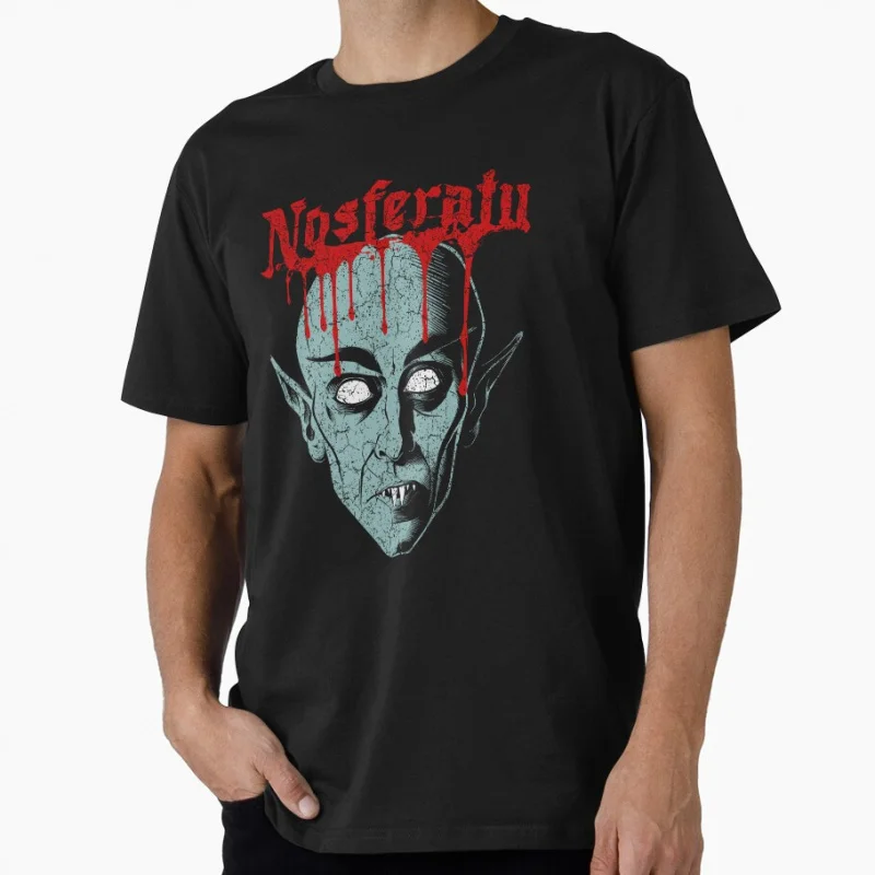 

80s Gothic Horror movie Nosferatu 0928 Vampire Scary Halloween Gift T shirt Large size Tops 100% cotton printed Clothes