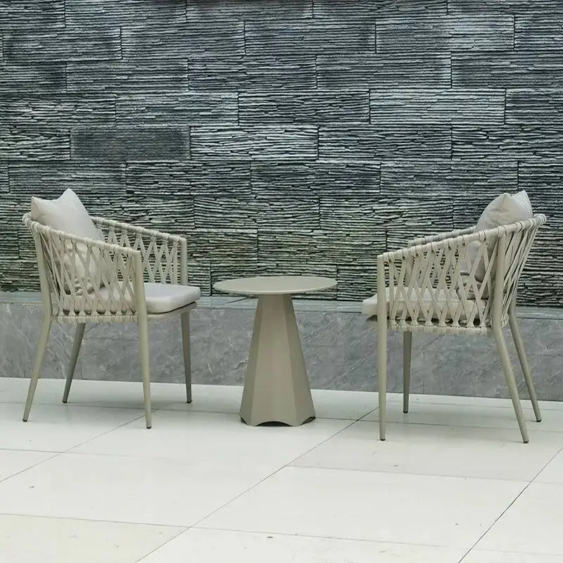 

Balcony Courtyard Outdoor Tables Luxury Lounge Sectional Rattan Outdoor Tables Minimalist Backyard Jardin Mobiliario Furniture