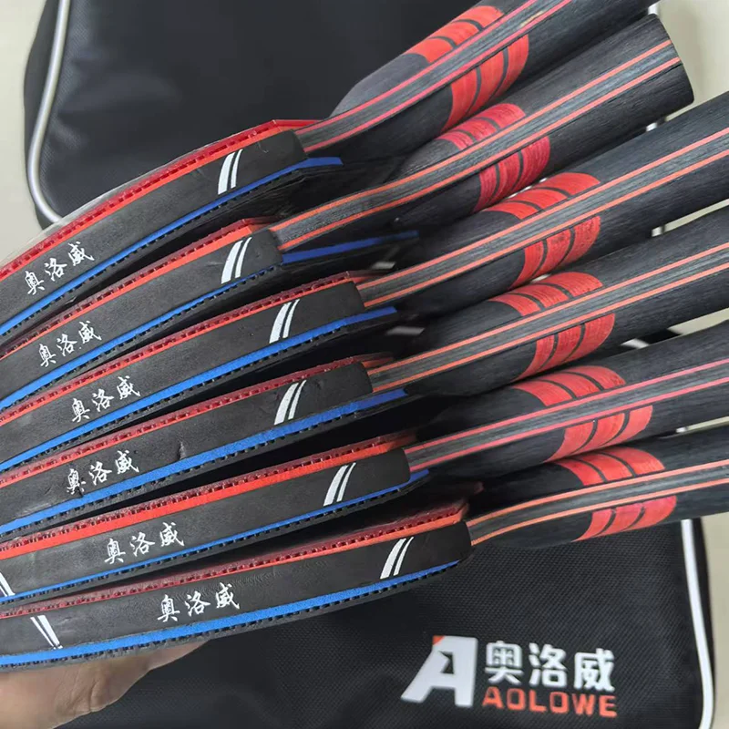 プロ仕様カーボン卓球ラケット高弾性ショートハンドルロングハンドル横型試合専用ピンポンパドル