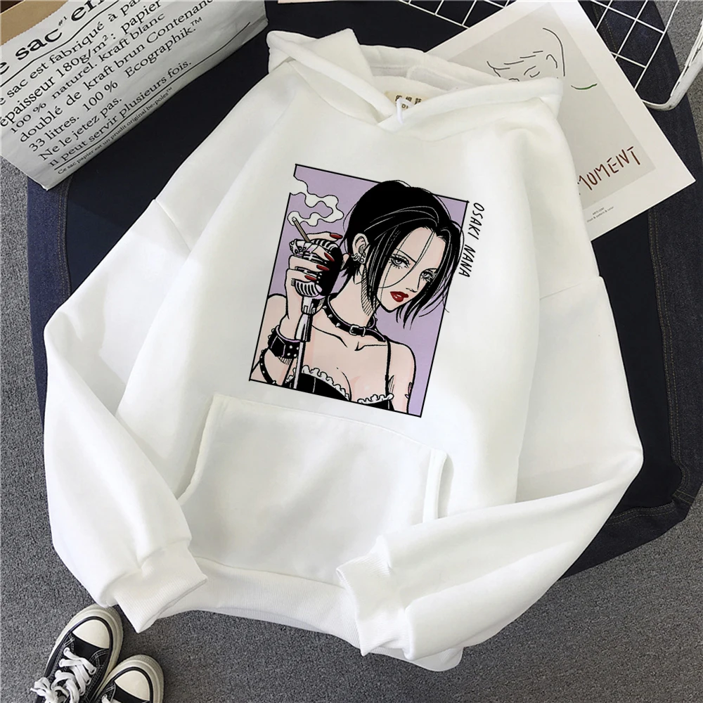 Nana Anime hoodies wanita anime grafis gaya Korea pakaian streetwear wanita