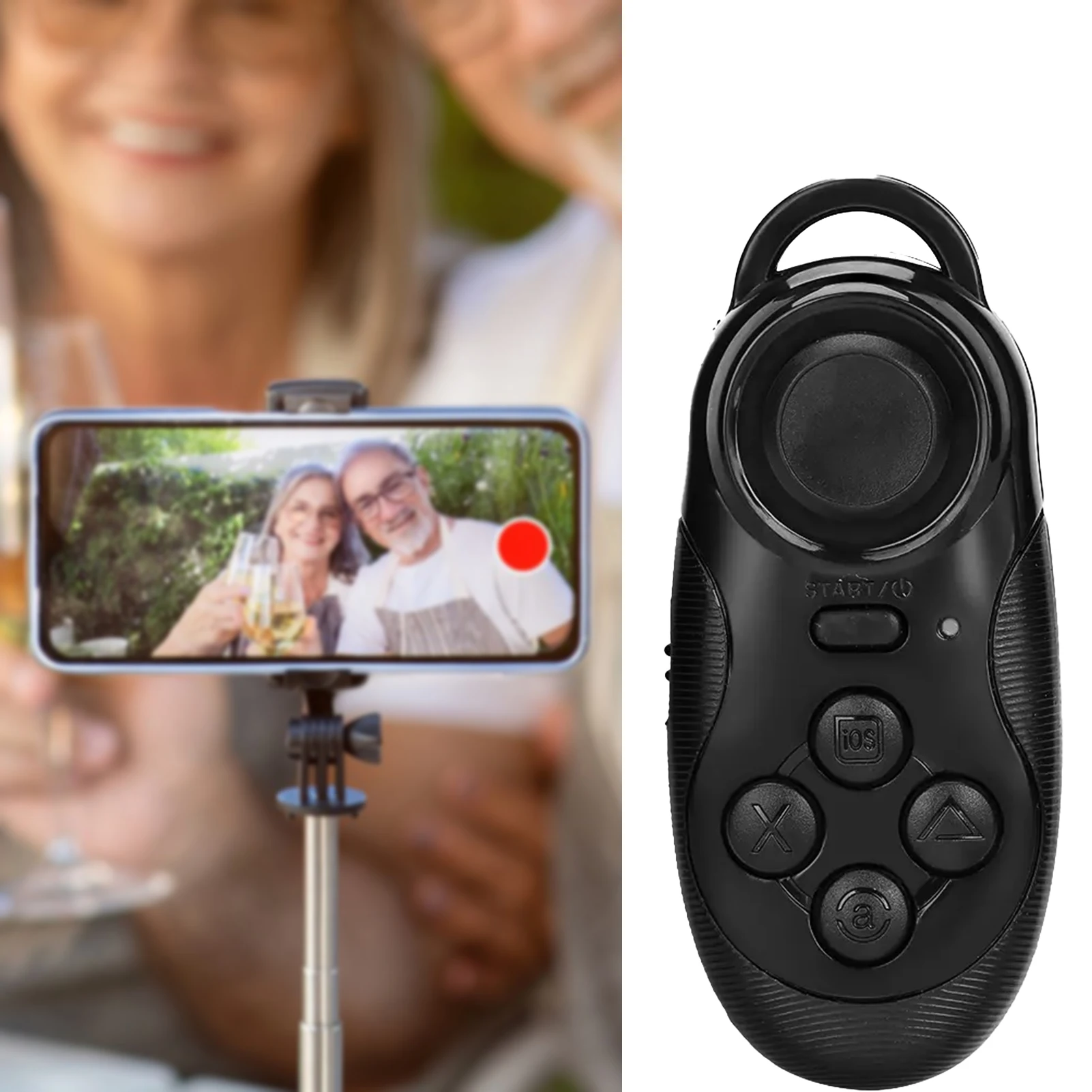 Mini Gamepad Controller With Hanging-Loop Design Selfie Joystick Remote Controller For Photography