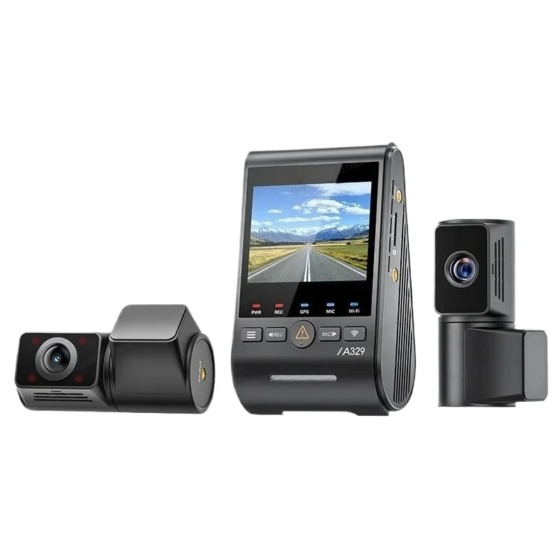 For A329S Three-camera Driving Recorder, Telephoto Waterproof Rear Lens, Infrared Fisheye Lens, Flexible Matching