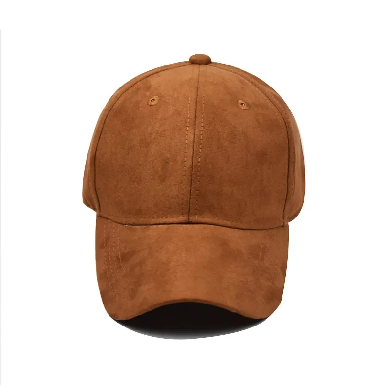 Neue Großhandel Wildleder Baseball Cap Herbst Winter für Männer Frauen Winter Solide Straße Hut Unisex Einstellbar Casual Plain Gorra Caps – Detail 9