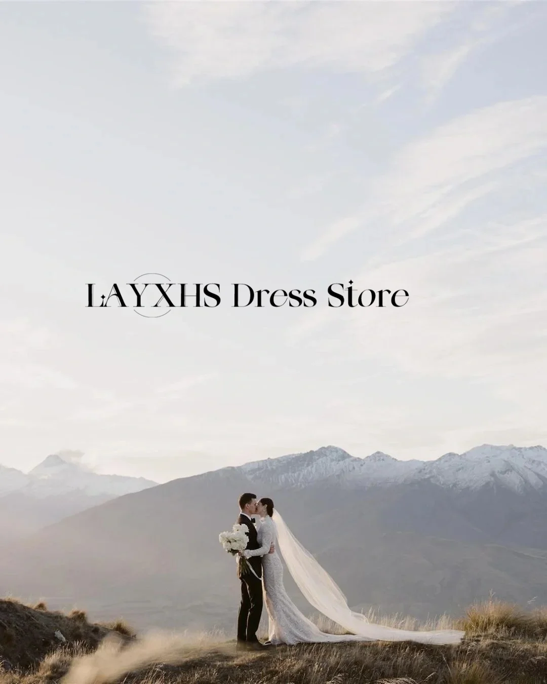 Apliques de encaje de lujo, vestidos de novia de color marfil para mujer, vestido de novia de manga larga con sirena para sesión de fotos con tren, bata de novia 2026