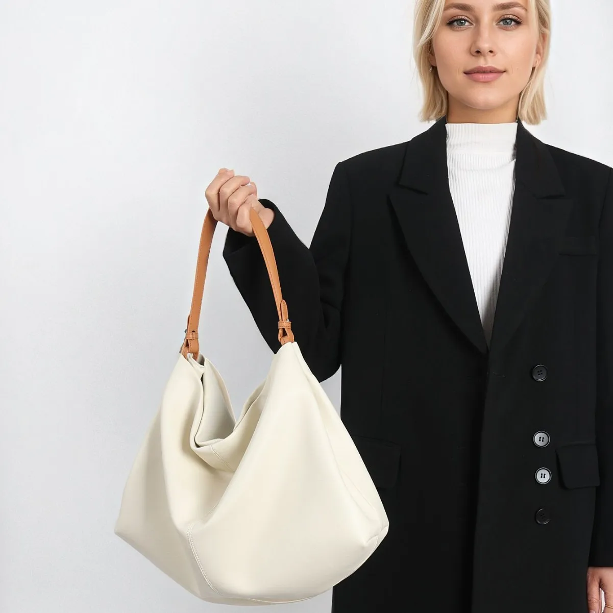 

Women's bag new leather underarm shoulder cross-border cowhide tote bag crossbody retro soft leather large capacity light luxury