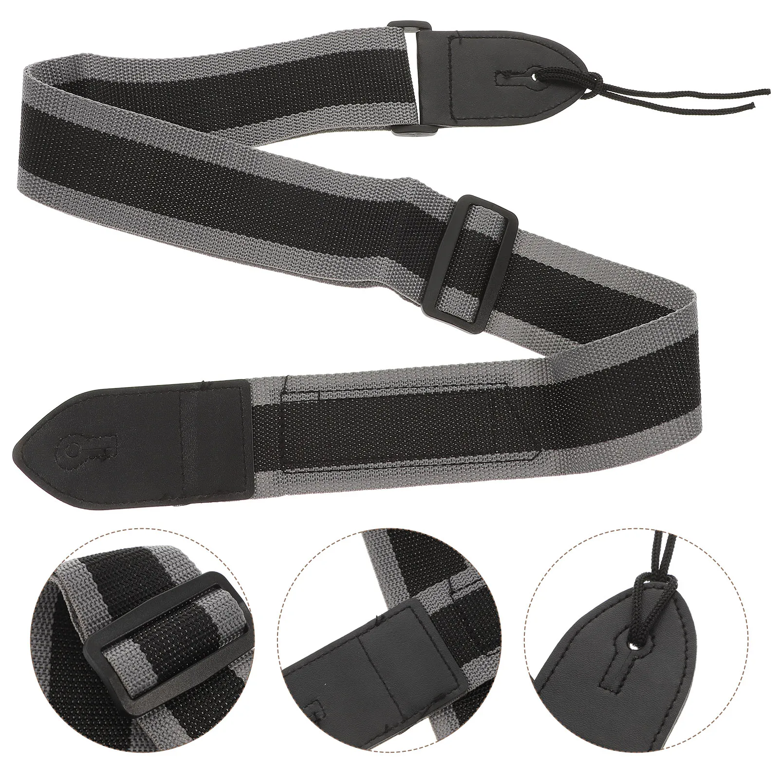 

1 set 1 Set Adjustable Guitar Strap Kit Durable Skin-Friendly Lightweight Creative Instrument Belt For Electric Acoustic Bass