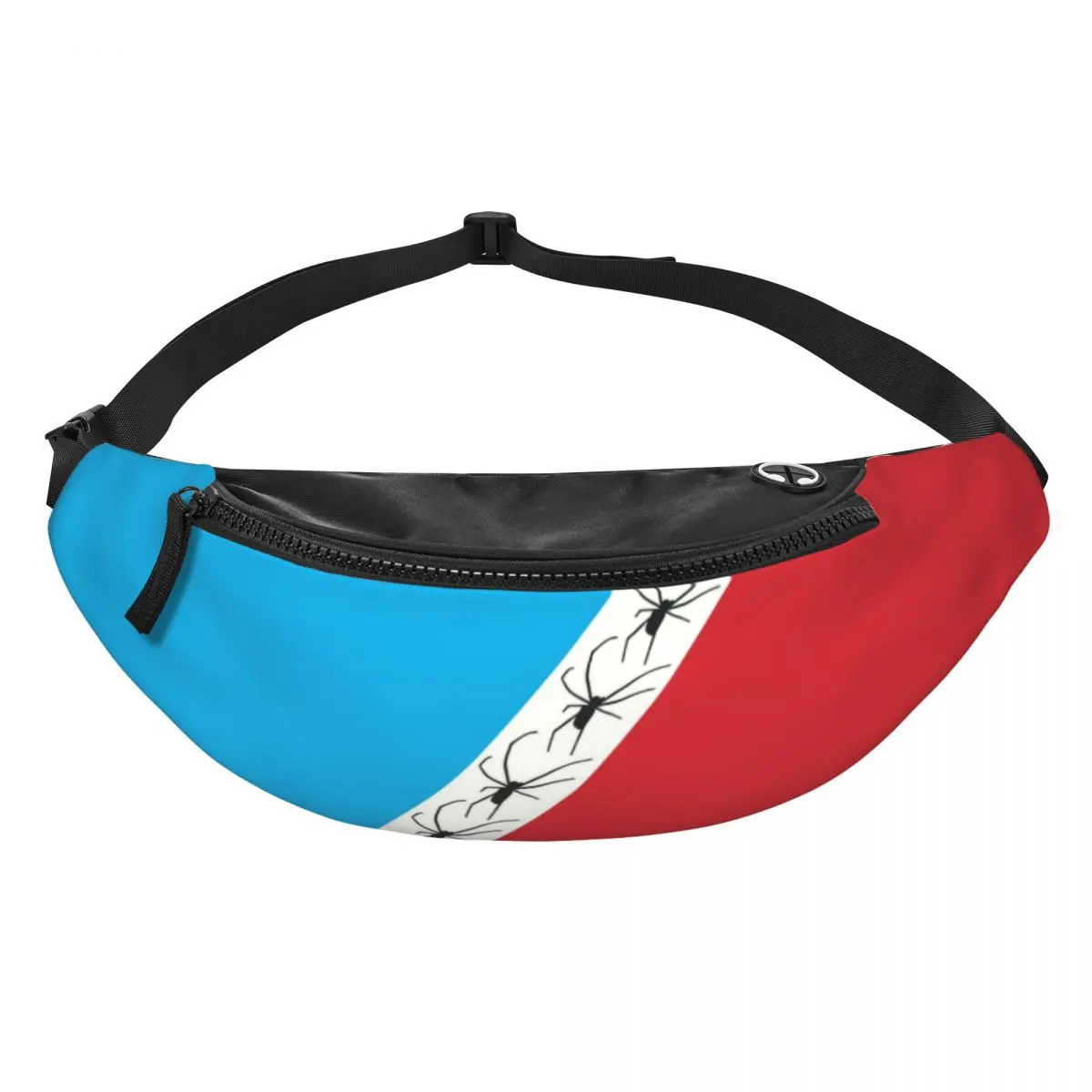 Aranhas personalizadas rastejando Fanny Pack para mulheres e homens, Cool Animal Crossbody, saco de cintura, viagem, caminhadas, telefone Money Pouch, preto